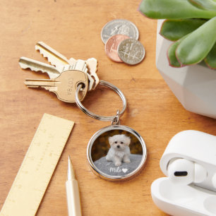 Personalized Pet Photo Keychain with Name