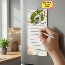 Personalized Pet Photo Magnetic Notepad with Name 