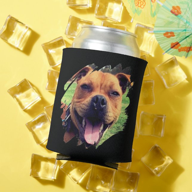 Personalized Pet Photo Stubby Holder Can Cooler (In Situ Summer)