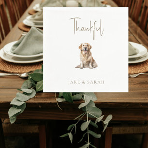 Personalized Pet Thanksgiving Cocktail Napkin