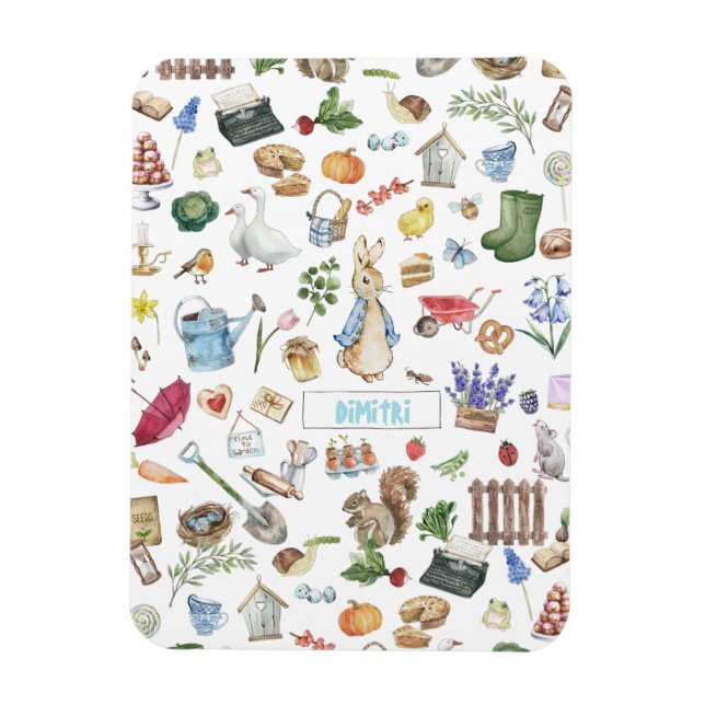 personalized peter the rabbit magnet (Vertical)
