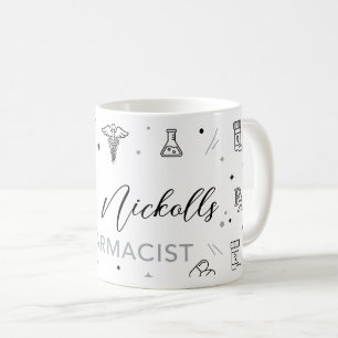 Personalized Pharmacist Mug   Elegant Handwritten 