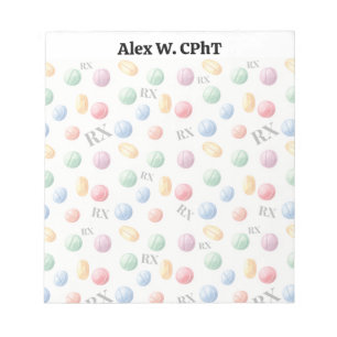 Personalized Pharmacy Notepad Custom CPhT 5.5x6"