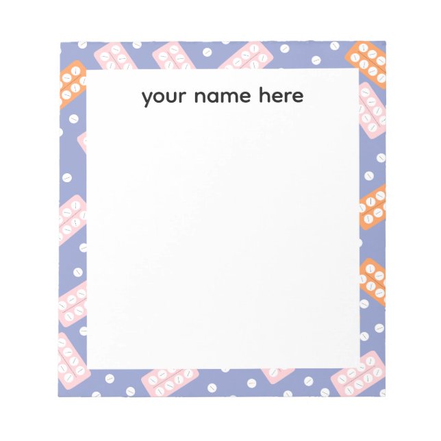 Personalized Pharmacy Tech Notepad (Front)