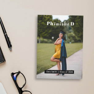 Personalized PhD Graduation Photo congrats Card