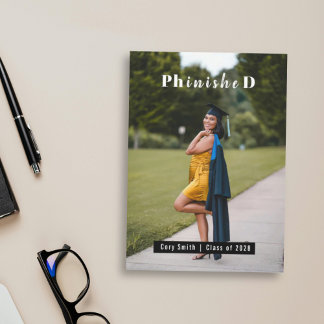 Personalized PhD Graduation Photo congrats Card