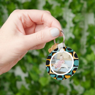 Personalized Photo and Pattern Key Ring