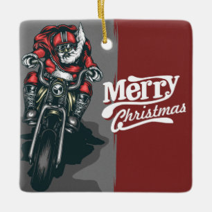 Personalized Photo and Text Custom Christmas Ceramic Ornament