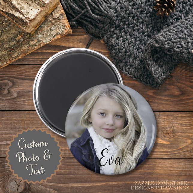 Personalized Photo and Text Custom Magnet (zazzle.com/store/
designsbydawnings)