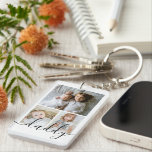 Personalized Photo and Text Photo Collage Key Ring<br><div class="desc">Make a Personalized Photo keepsake keychain from Ricaso - add your own photos and text - photo collage keepsake gifts</div>