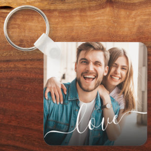 Personalized Photo and Text Photo Keychain
