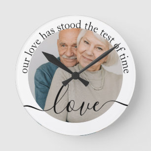 Personalized Photo and Text Photo Round Clock