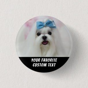 Personalized Photo and Text Small Cute Design 3 Cm Round Badge