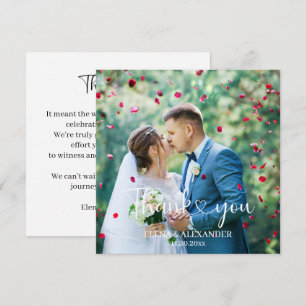 Personalized Photo and Text  Thank You Card