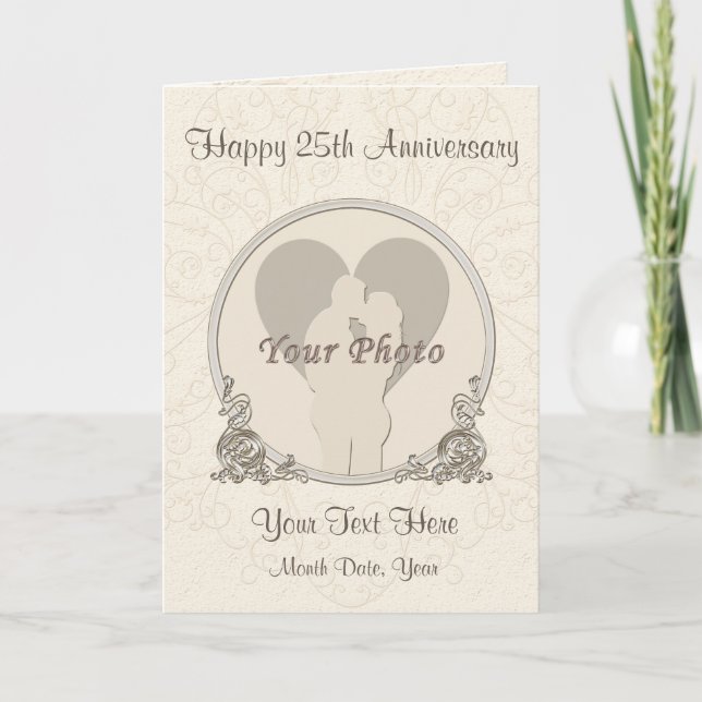 Personalized PHOTO Anniversary Cards for ANY YEAR (Front)