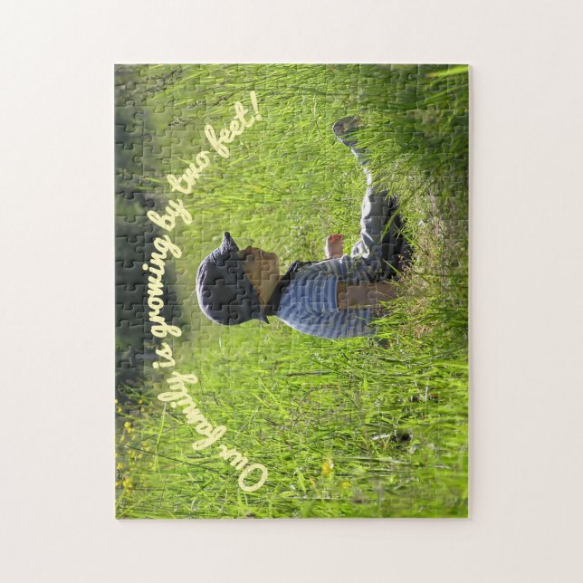 Personalized Photo Baby Announcement Jigsaw Puzzle (Vertical)