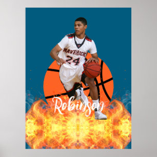 Personalized Photo Basketball Player  Poster