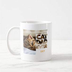 Personalized Photo Best Cat dad ever Coffee Mug