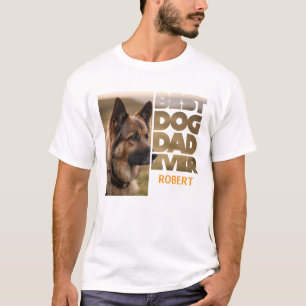 Personalized Photo Best dog dad ever T-Shirt