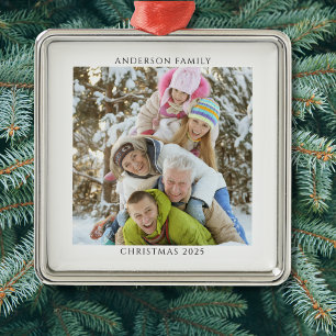 Personalized Photo Christmas 2025 Metal Tree Decoration