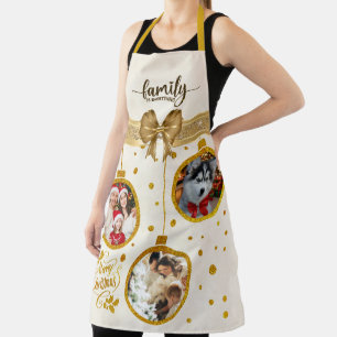 Personalized Photo Christmas Family is Everything  Apron