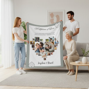 Personalized Photo Collage Blanket Anniversary