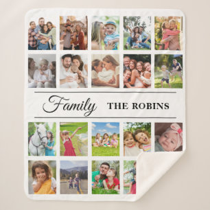 Personalized Photo Collage Blanket Photo