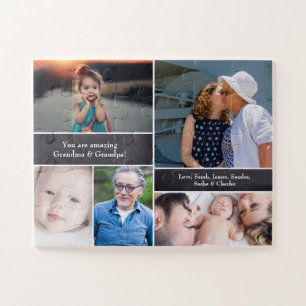 Personalized, Photo Collage, Grandparents Jigsaw Puzzle