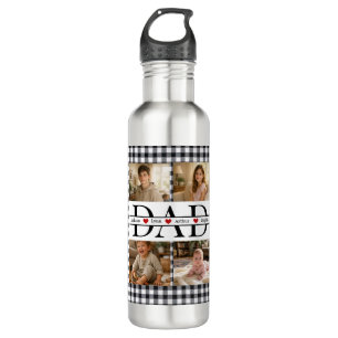 Personalized Photo Collage & Kids' Names "DAD" 710 Ml Water Bottle