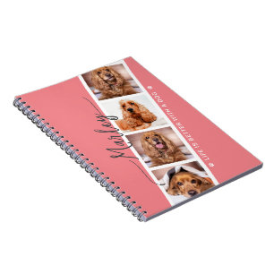 Personalized Photo Collage Life's better with Dog Notebook