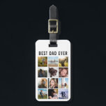 Personalized Photo Collage Luggage Tag<br><div class="desc">12 square photos with white frames and editable back side or choose the blank pocket to slip in your own.</div>