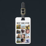 Personalized Photo Collage Luggage Tag<br><div class="desc">12 square photos with white frames and editable back side or choose the blank pocket to slip in your own.</div>