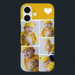 Personalized Photo Collage With Heart iPhone 16 Case<br><div class="desc">Make a Personalized Photo keepsake phone case with love heart detail from Ricaso - add your own photographs - photo collage keepsake gifts

available for many styles - choose your option in the drop down menu</div>
