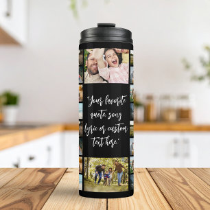 Personalized Photo Collage With Quote Thermal Tumbler