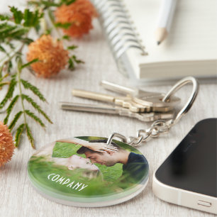 Personalized Photo, Company Name Key Ring