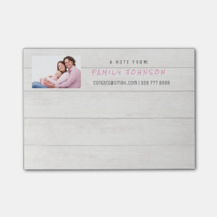 Personalized Photo Corporate Family Wood Post-it Notes