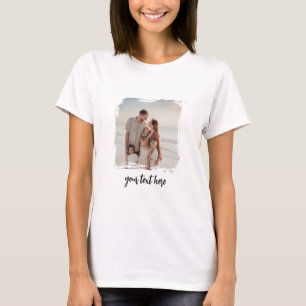 Personalized Photo Cup Custom Text Family Picture T-Shirt