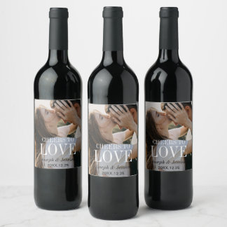 Personalized Photo custom name  Wine Label