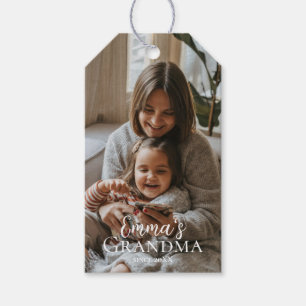 Personalized Photo & Custom Text Grandma Since - Gift Tags
