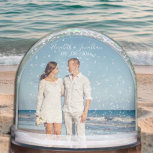 Personalized Photo Destination Wedding Event Snowglobe
