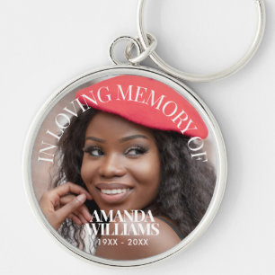 Personalized Photo Elegant Memorial Key Ring