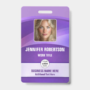 Personalized Photo Employee Badge ID Badge