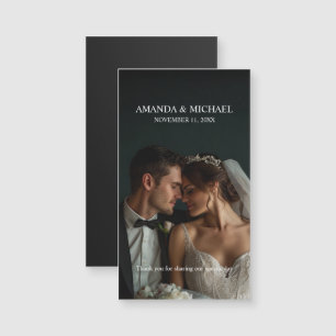 Personalized Photo Favor with Names & Wedding Date