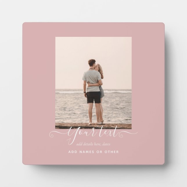 Personalized PHOTO GIFT - Family Friends Newlyweds Plaque (Front)