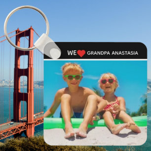 Personalized photo gift for Grandpa from children Key Ring