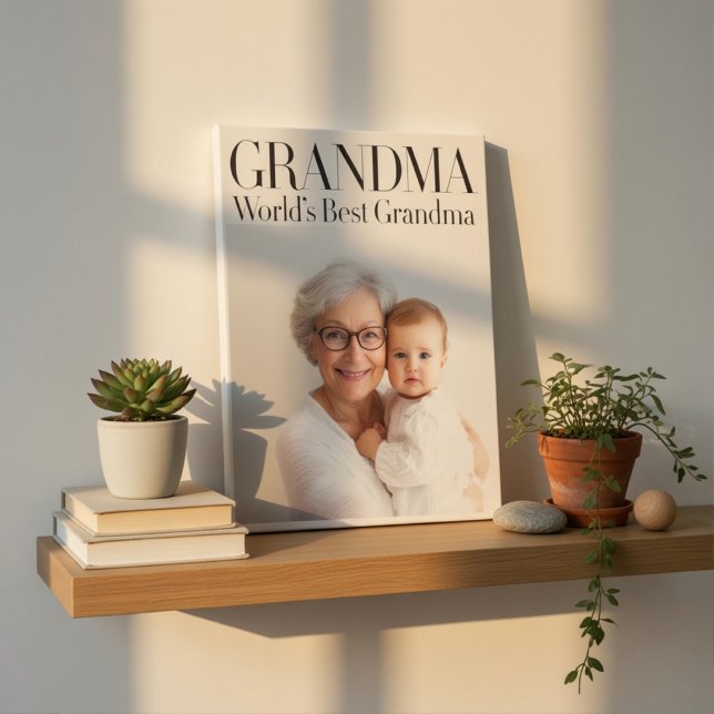 Personalized Photo Gift | World's Best Grandma Canvas Print (Creator Uploaded)
