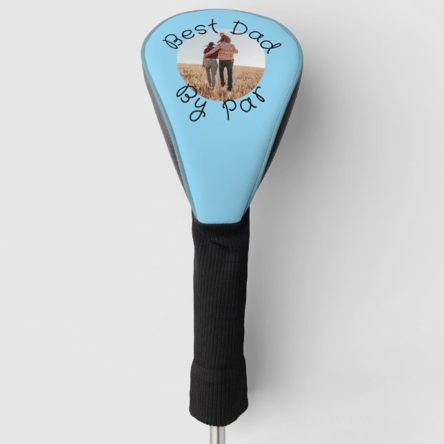 Personalized Photo Golf Dad Gift Best Dad By Par Head Cover (Front)