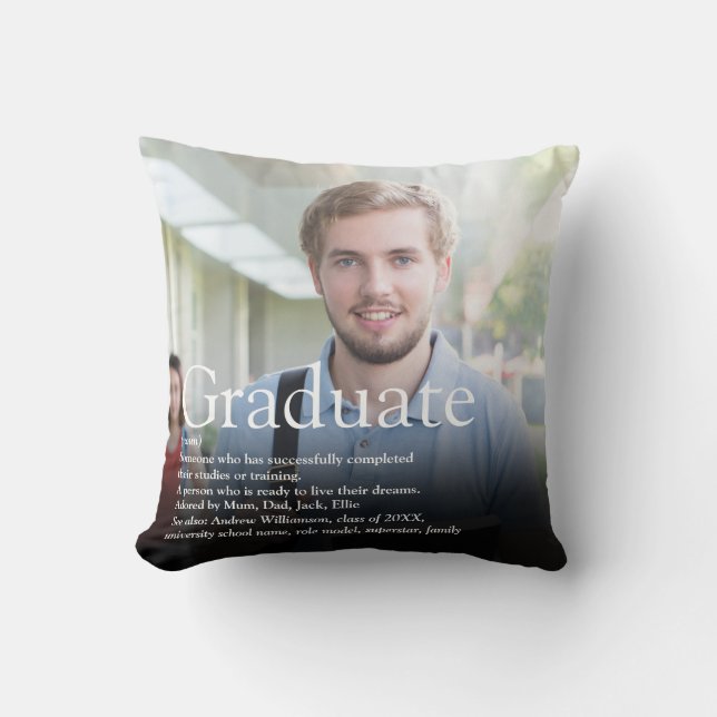 Personalized Photo Graduate Definition Cushion (Front)