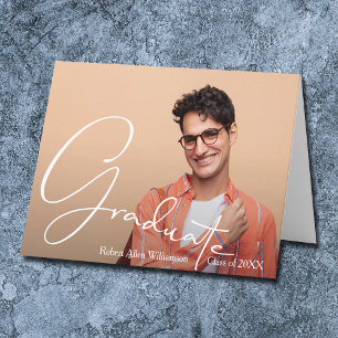 Personalized Photo Graduate Folded Note Card