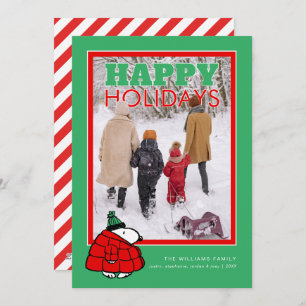 Personalized Photo Holiday Snoopy Puffer Jacket